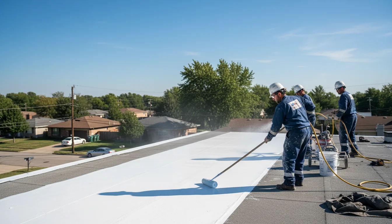 Commercial roof coating in Clyde, TX near me